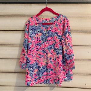 Lilly Pulitzer girls 3/4 sleeves tee